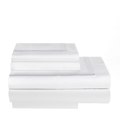 Haus Juego De Duvet Classic 300 Hilos King Blanco.