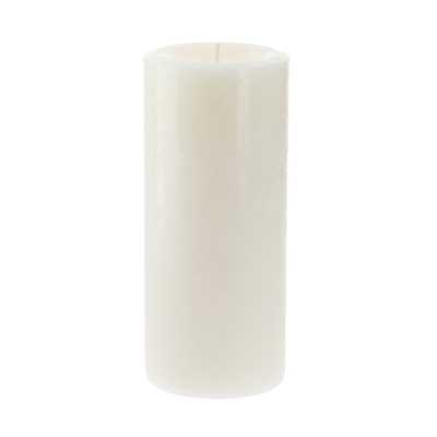 Vela Decorativa Cilíndrica Blanca 4" x 9.5".