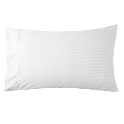 Haus Juego De 2 Fundas De Almohadas Dobby 300 Hilos Standard Blanco.