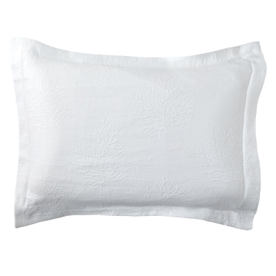 Haus Funda De Almohadón Matelassé Coral Standard Blanco.