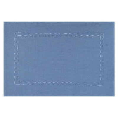 Haus Individual Hemstitch Azul 13" x 19".