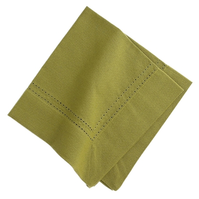 Haus Servilleta Hemstitch Verde Oliva.