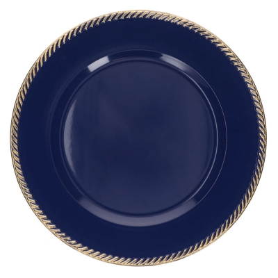 Haus Plato Base Azul y Dorado 13".