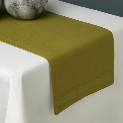 Haus Camino De Mesa Hemstitch Verde.