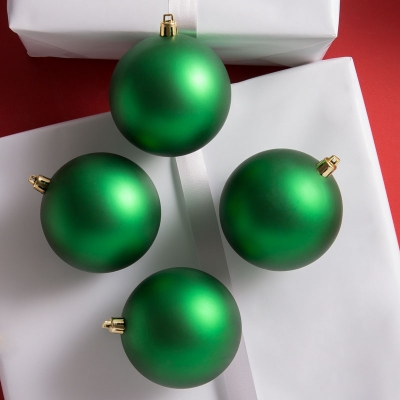 Bolas De Navidad Verde Mate Juego de 4.