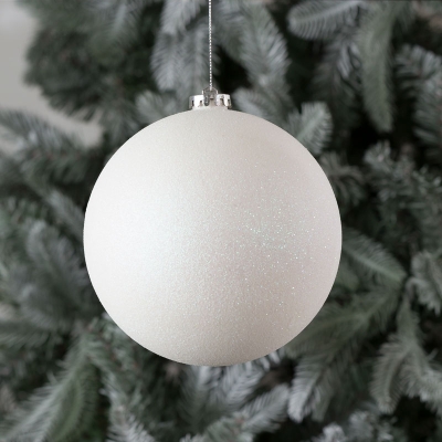 Bola De Navidad Iridiscente Blanco 5.9".