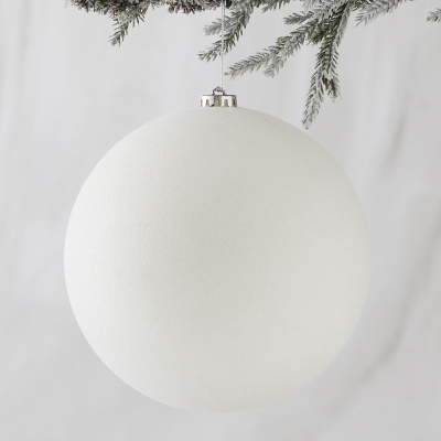 Bola De Navidad Iridiscente Blanco 7.9".