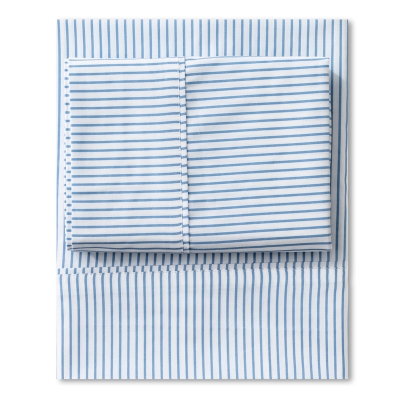 Haus Juego De Sabanas Stripes 300 Hilos King Azul.