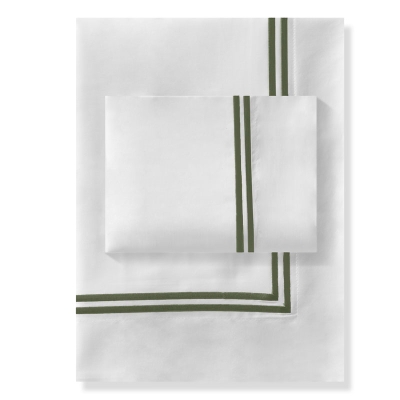 Haus Juego De Duvet Classic 300 Hilos Full/Queen Verde Oliva.