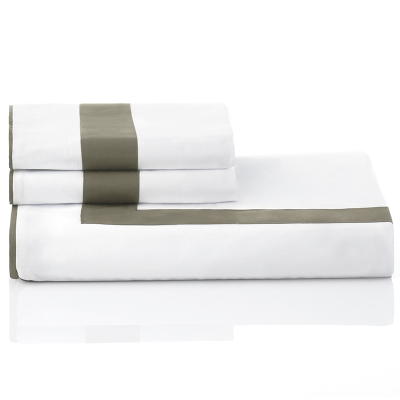 Haus Juego De Duvet Banda King Oliva Claro.