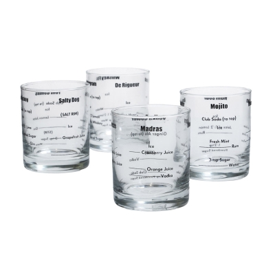 Vasos Bajos Juego De 4.