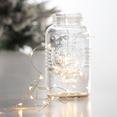 Luces De Navidad Micro Led Blanco Cálido 80 Luces.