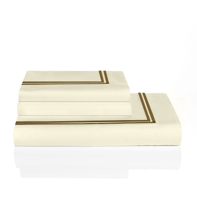 Haus Juego De Duvet Classic 300 Hilos Full/Queen Kakhi.