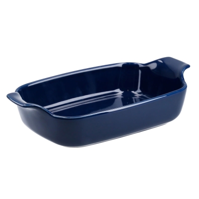 Fuente Para Hornear Rectangular Azul Marino.