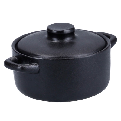 Fuente Para Hornear Con Tapa Redondo Negro.