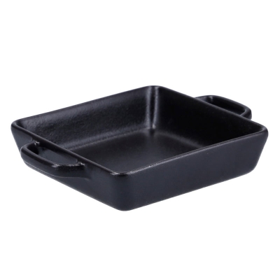 Fuente Para Hornear Cuadrada Negra 6'.