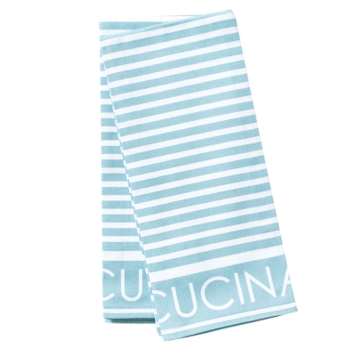 Haus Toalla De Cocina Stripes Azul Claro Juego De 2.