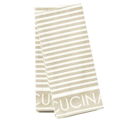 Haus Toalla De Cocina Stripes Crema Juego De 2.