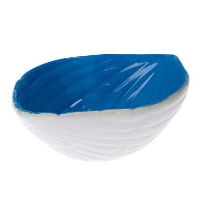 Tazón Para Servir Caracol Azul.