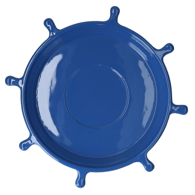 Fuente De Servir Redonda Azul.