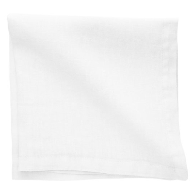 Servilleta De Lino Blanco.