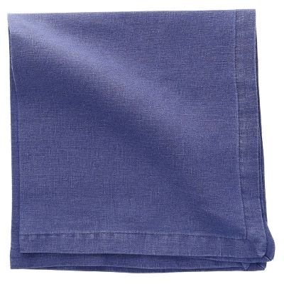 Servilleta De Lino Azul Oscuro.