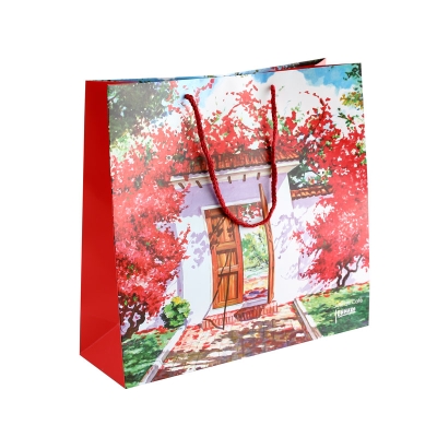 Arte De Café - Jennaro González Bolsa De Regalo 16" x 15".