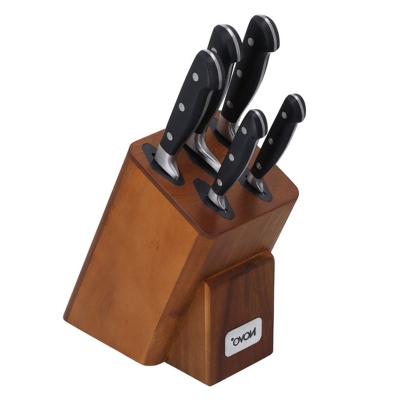 Novo Bloque De Cuchillo De Acero Inoxidable Juego De 5.