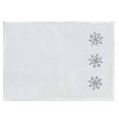 Individual Snowflakes Blanco 13" x 19".
