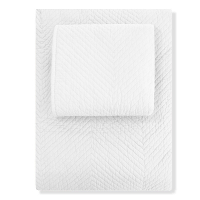 Haus Colcha Herringbone Twin Blanco.