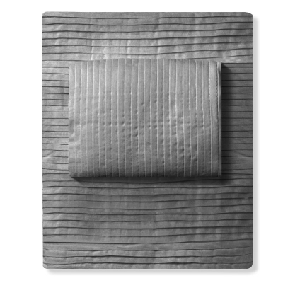 Haus Colcha Pleats Twin Gris Oscuro.