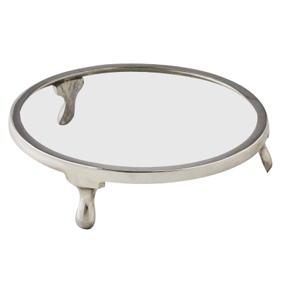 Porta Pastel Redondo Plata.