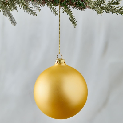 Bola De Navidad Dorada 4".