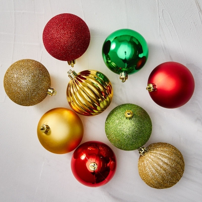 Bolas Rojo, Dorado y Verde Juego De 50.