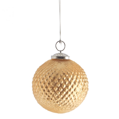 Bola De Navidad Dorado 4".
