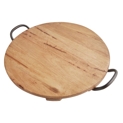 Bandeja De Madera Redonda 16".
