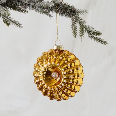Bola De Navidad Dorada 4".