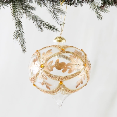 Bola De Navidad Dorada 4".