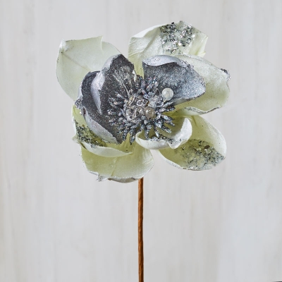 Flor Magnolia Blanca 16.5".