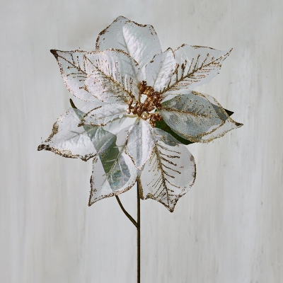 Flor Pascua Plata 20".