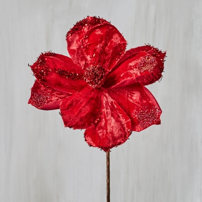 Flor Magnolia Roja 20".