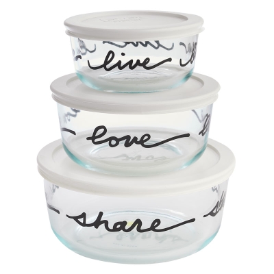 Pyrex Redondo Juego De 6.