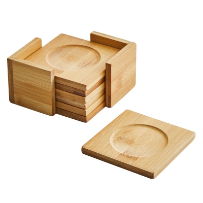 Posavasos De Bambú Juego De 6.