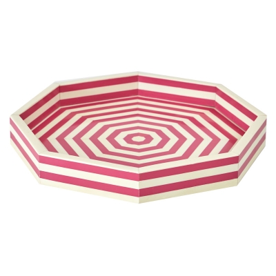 Bandeja Octagonal Rosado.