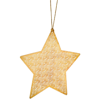 Estrella Colgante Dorado 4".