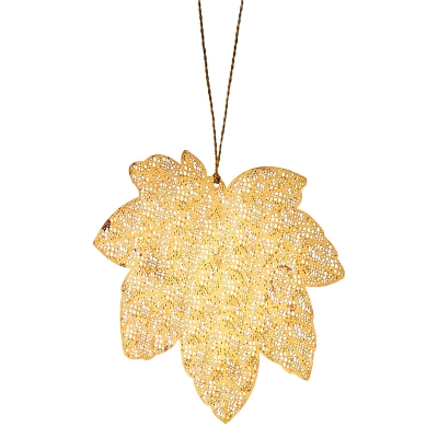 Hoja Colgante Dorado 4".
