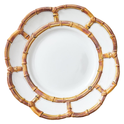 Plato De Postre Bamboo Blanco.