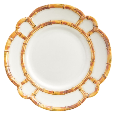 Plato Llano Bamboo Blanco.