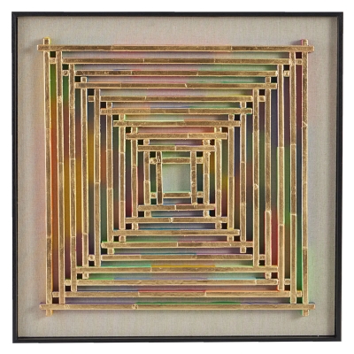 Cuadro Figura "A" Dorado 23" x 23".