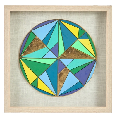 Cuadro Geo Azul 20" x 20".